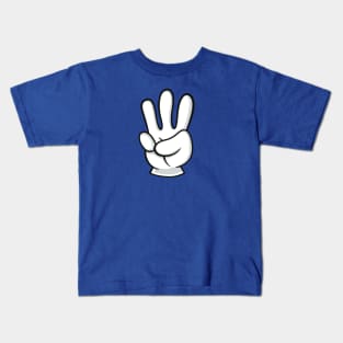 I’m THREE! Cartoon Counting hand with 3 fingers- third birthday Kids T-Shirt